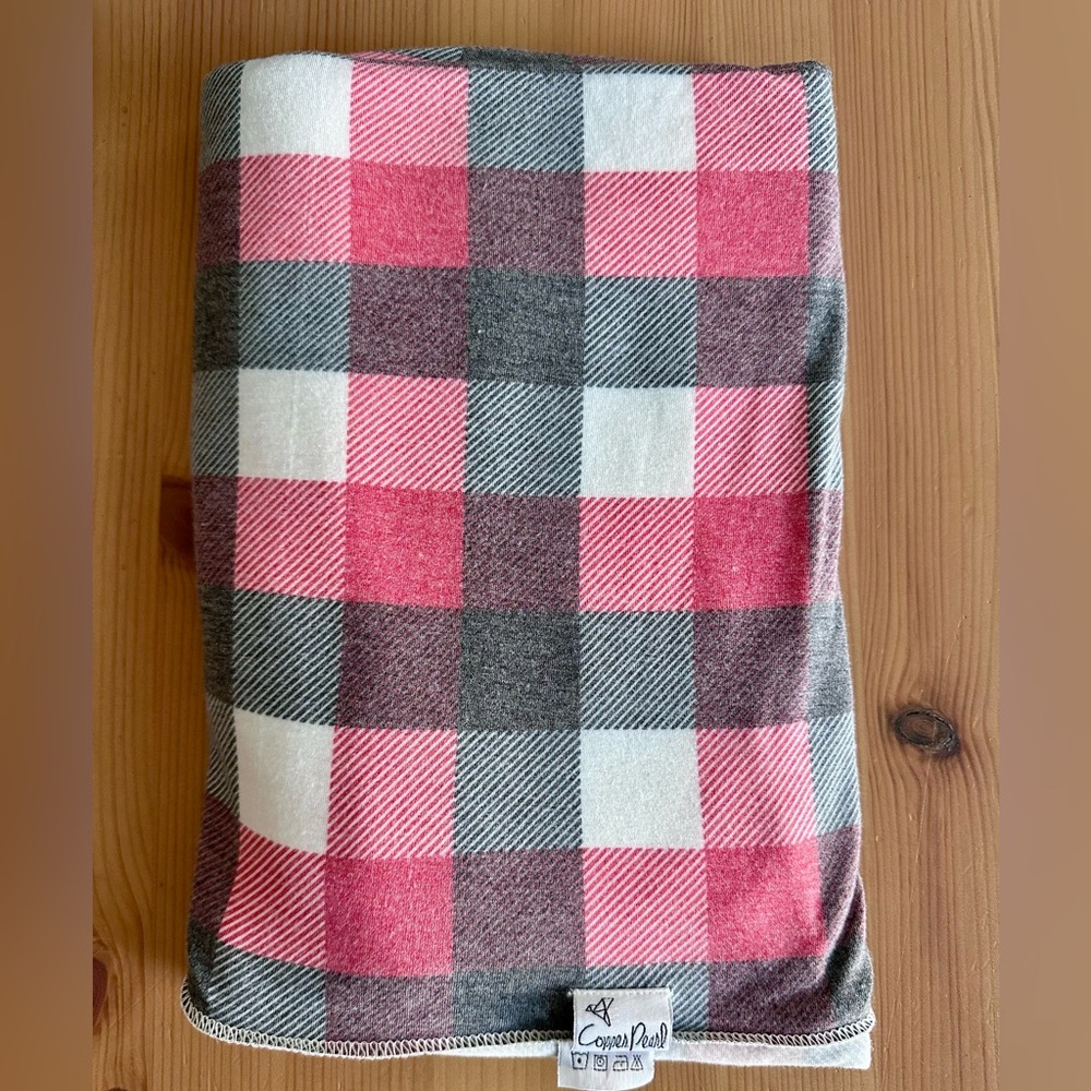 Copper Pearl Plaid Swaddle Blanket